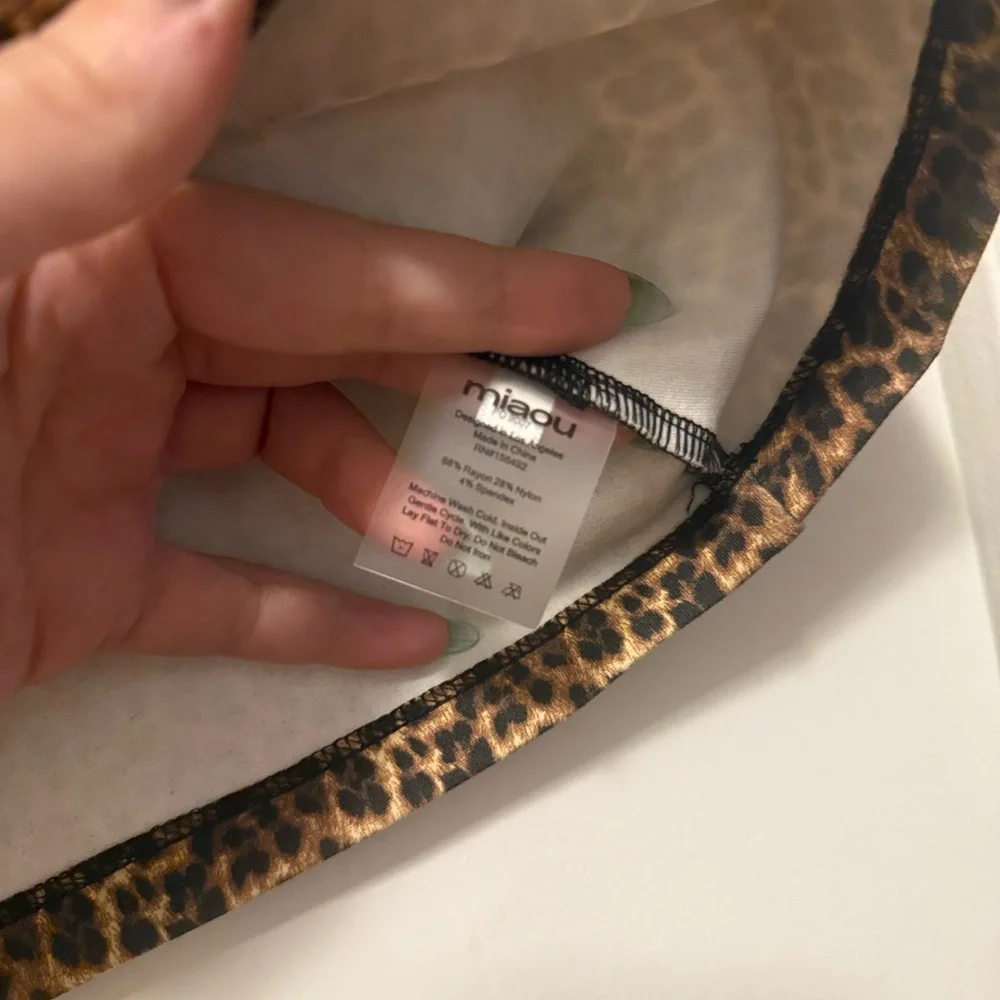 NWOT Miaou leopard Luna bustier top - Picture 5 of 7